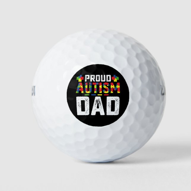 Proud Autismus Vater Awareness Autistic Family Golfball (Vorderseite)
