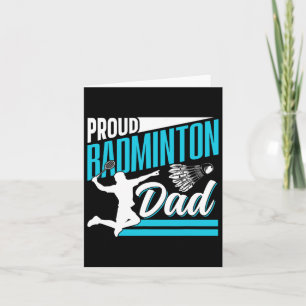 Proud Badminton Vater Lover Player Team Match Vate Karte