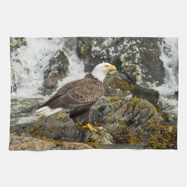 Proud Bald Eagle Geschirrtuch (Horizontal)