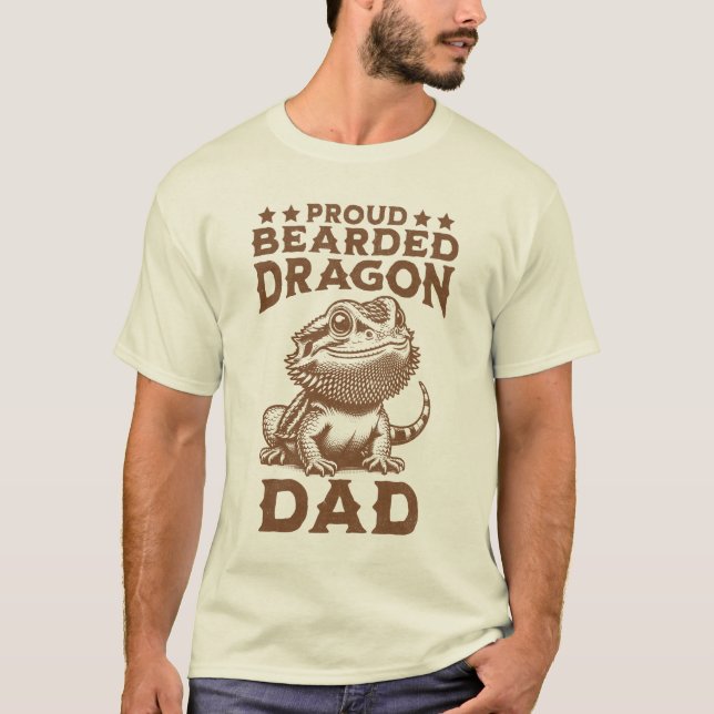 Proud Bartded Dragon Vater Reptil Lover T-Shirt (Vorderseite)