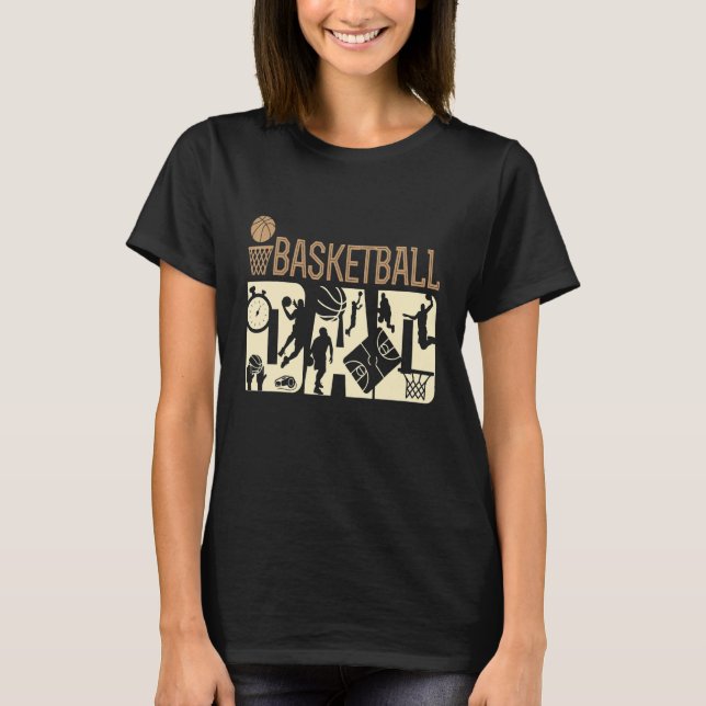 Proud basketball dad daddy father's day  basket dr T-Shirt (Vorderseite)