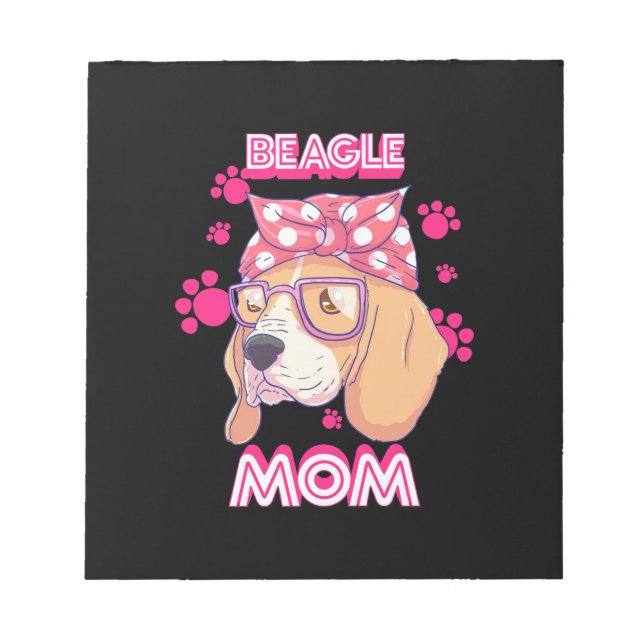 Proud Beagle Hund Mama Notizblock (Vorderseite)