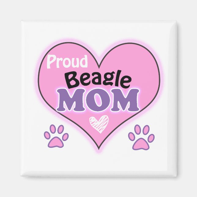 Proud Beagle Mama Magnet (Vorne)