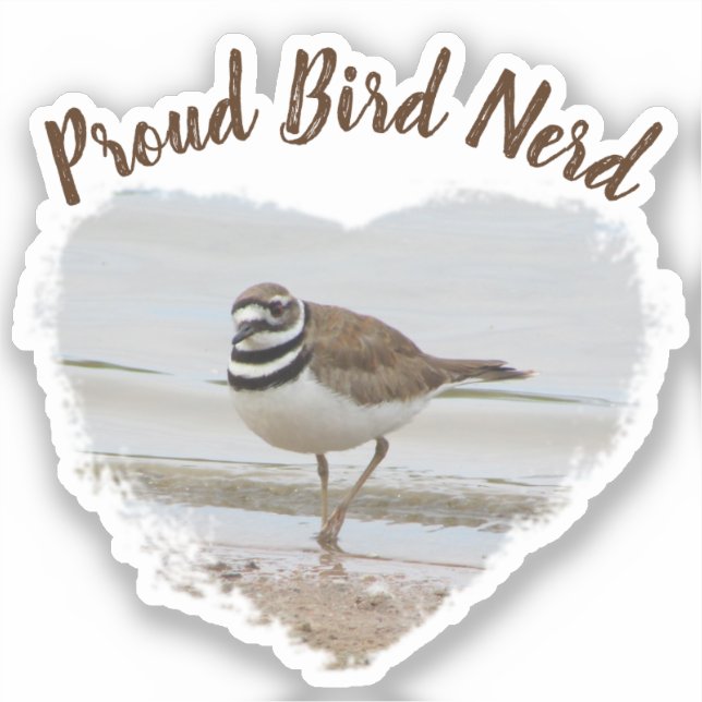 Proud Bird Nerd Coastal Sandpiper Hobby Vogelbeoba Aufkleber (Vorderseite)