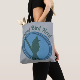 Proud Bird Nerd Silhouette Blue Gray Vogelbeobacht Tasche