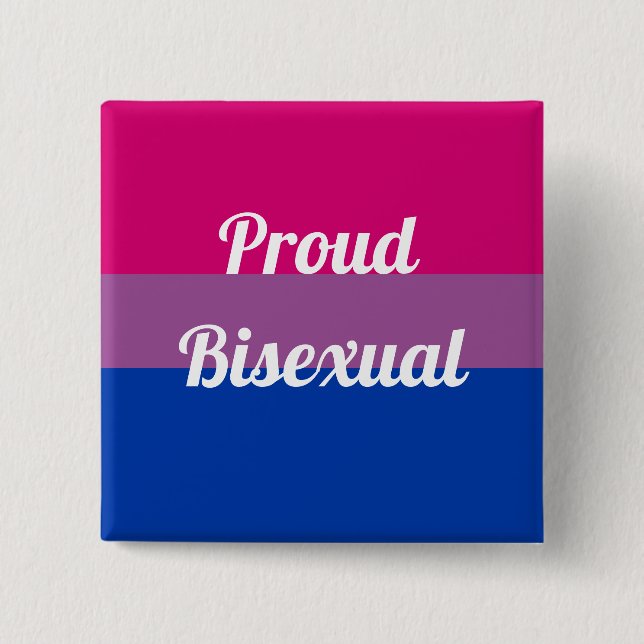 Proud Bisexual | Bisexueller Stolz Button (Vorderseite)