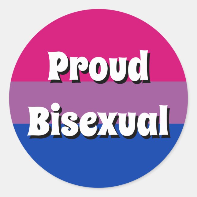 Proud Bisexual Flag Stickers (Vorderseite)