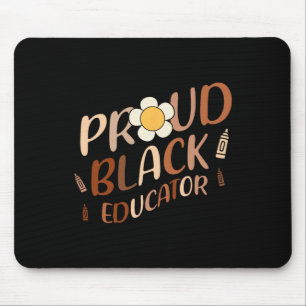 Proud Black Educator Groovy Lehrer Black History Mousepad