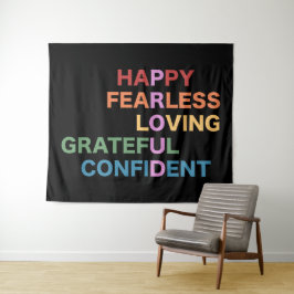 PROUD Black Large Tapestry Wandteppich
