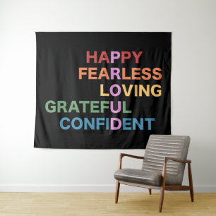 PROUD Black Large Tapestry Wandteppich