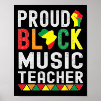 Proud Black Music Teacher Afro-amerikanischer Blac