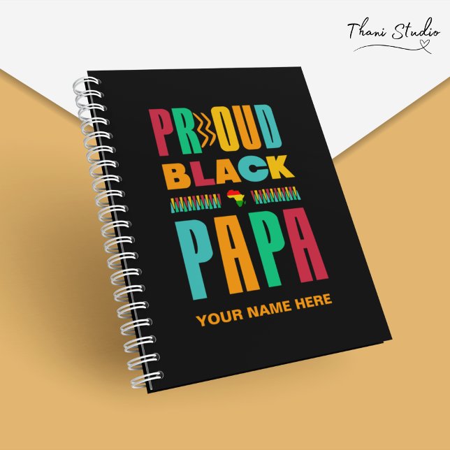 Proud Black Papa Black History Mont Family Notizbuch (Von Creator hochgeladen)