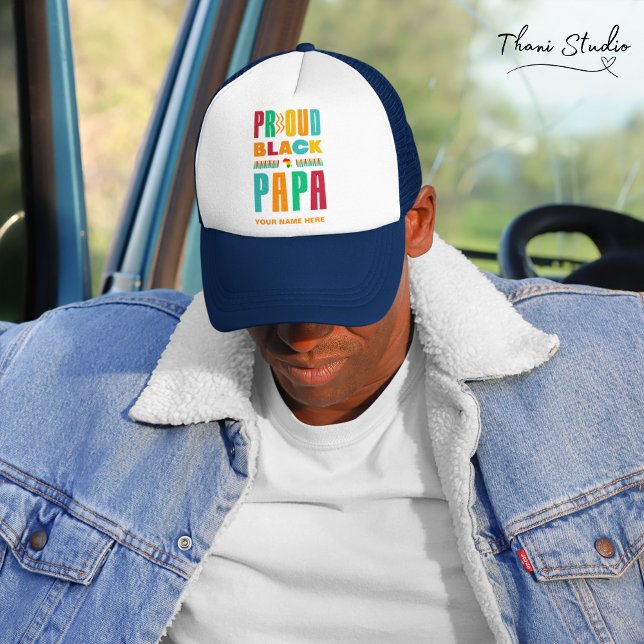 Proud Black Papa Black History Mont Family Truckerkappe (Von Creator hochgeladen)