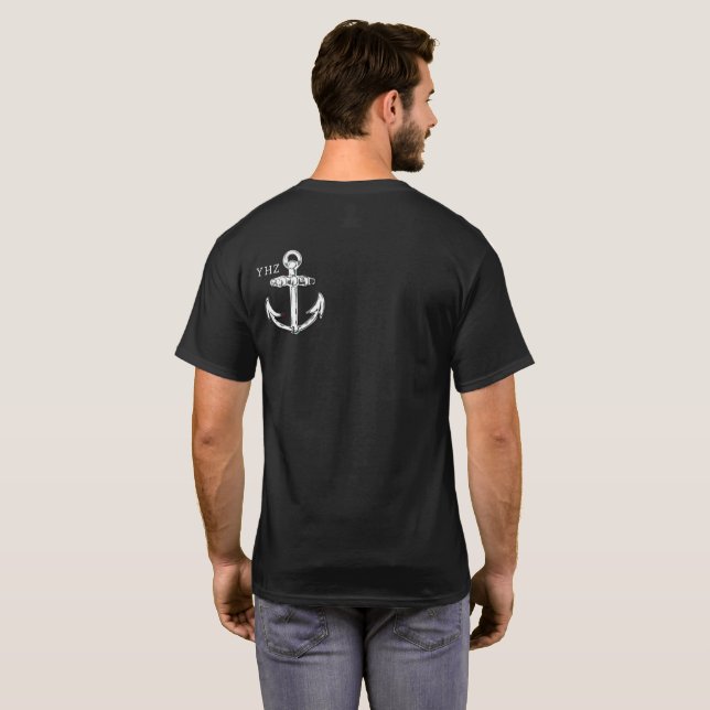 Proud Bluenoser Nova Scotia Anker Sweatshuodie T-Shirt (Schwarz voll)
