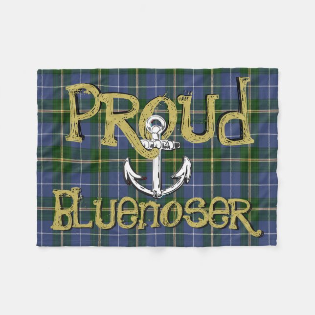 Proud Bluenoser Nova Scotia Tartan Ankerdecke Fleecedecke (Vorderseite (Horizontal))