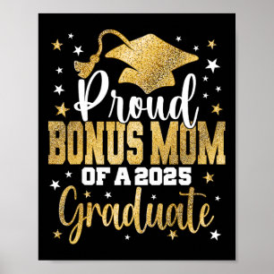 Proud Bonus Mama eines Cl 2025 Graduate Senior Gra Poster
