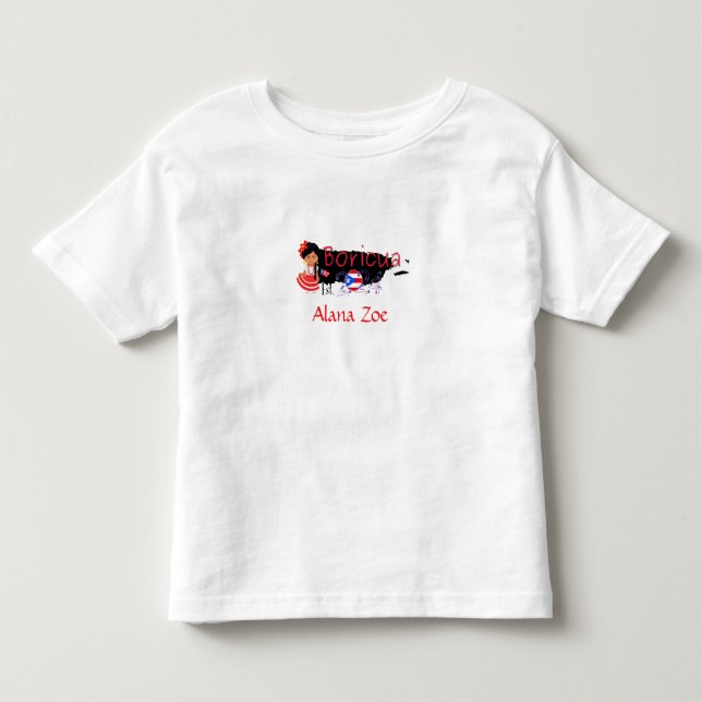 Proud Boricua est. Shirt für Kinder (Vorderseite)