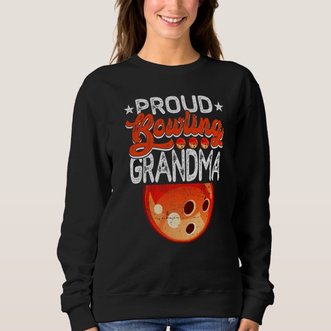 Proud Bowling Grandma Mother's Day Sport Mama Mama Sweatshirt (Vorderseite)