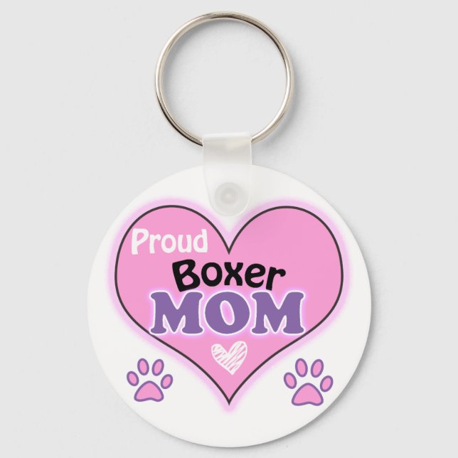 Proud Boxer Mama Schlüsselanhänger (Vorderseite)