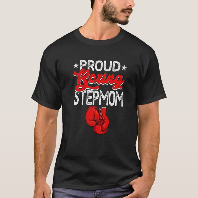 Proud Boxing StepMom's Day Sport Mama Mama T-Shirt (Vorderseite)