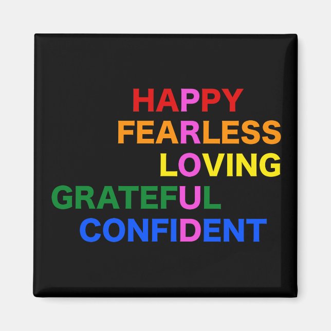 PROUD Bright Black Magnet (Vorne)