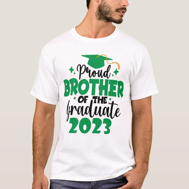Proud BROTHER einer Klasse von 2023 Graduate Fun T-Shirt (Vorderseite)