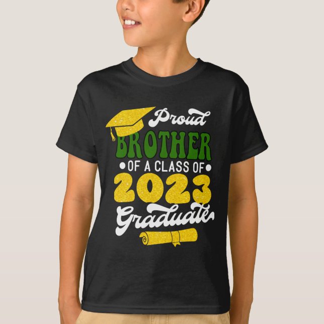 Proud BROTHER einer Klasse von 2023 Graduate Moder T-Shirt (Vorderseite)