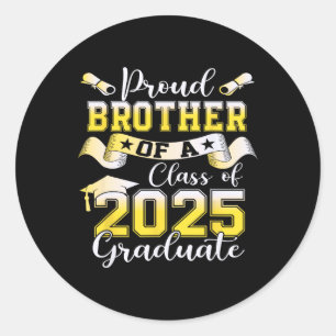 Proud Brother of a Senior Graduate 20252 Runder Aufkleber