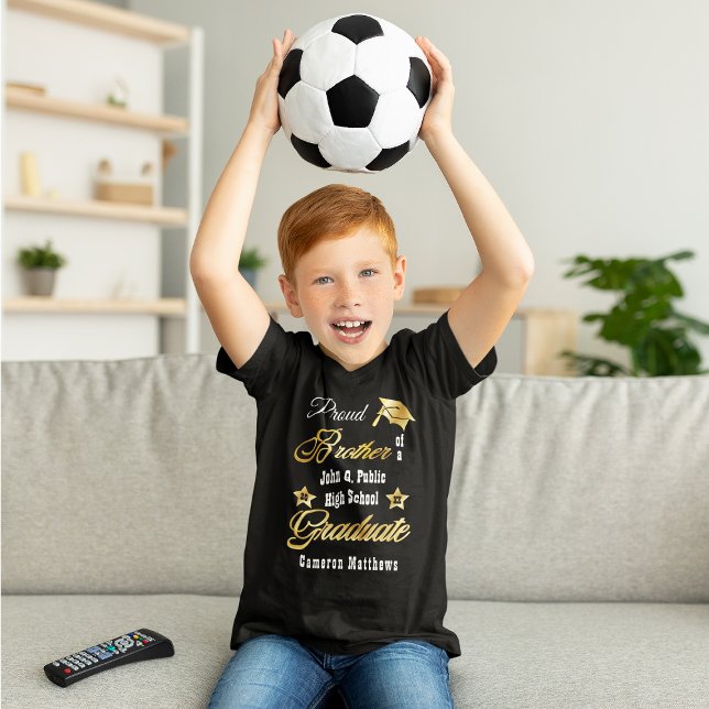 Proud Brother of Graduate Name | ABSCHLUSS Tri-Blend Shirt (Von Creator hochgeladen)