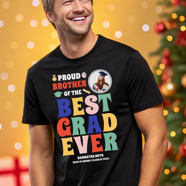 Proud Brother of the Best Grad Foto Tri-Blend Shirt (Von Creator hochgeladen)