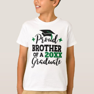Proud Brother von 2022 Absolvent schwarzen grünen T-Shirt
