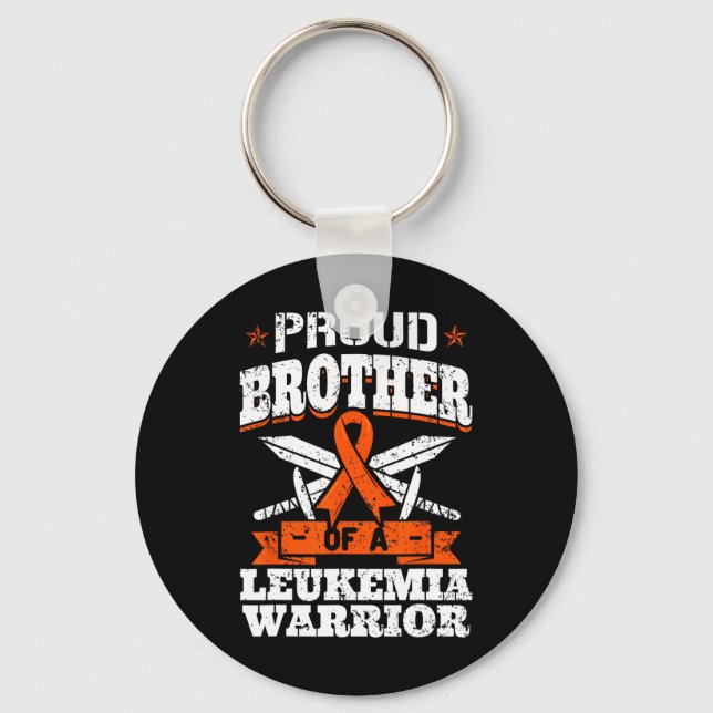 Proud Brotther einer Leukämie Warrior Bro Bewussts Schlüsselanhänger (Vorderseite)