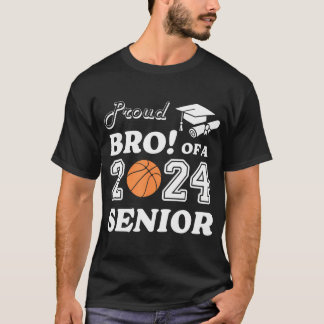 Proud Bruder eines 2024 Senior Basketball Graduati T-Shirt