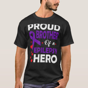Proud Bruder eines Epilepsiehersonnen Krieger Lila T-Shirt