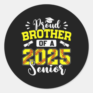 Proud Bruder eines Senior Software Abschluss 2025 Runder Aufkleber