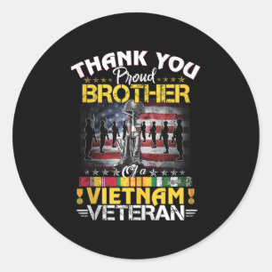 Proud Bruder eines vietnamesischen Veteranen - Dan Runder Aufkleber