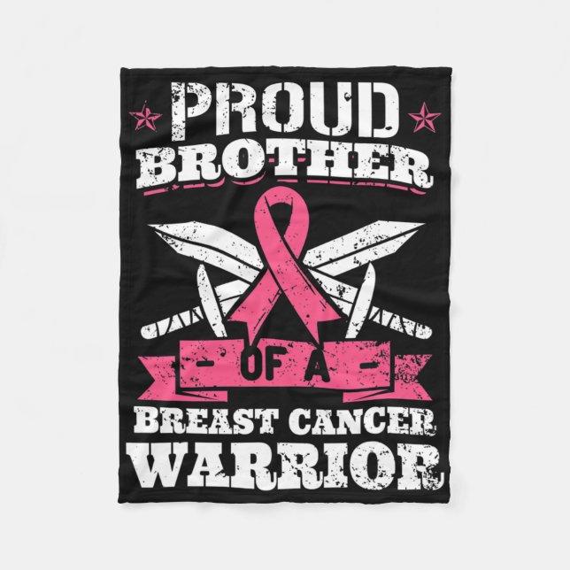 Proud Bruder von Brustkrebs Krieger rosa Awaren Fleecedecke (Vorderseite)
