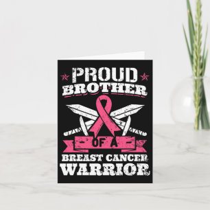 Proud Bruder von Brustkrebs Krieger rosa Awaren Karte