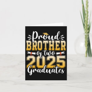 Proud Bruder von zwei 2025 Absolventen Hochschulab Karte