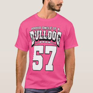 Proud Bulldog Football Onkel von Spieler 57 T-Shirt