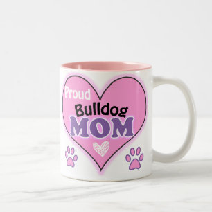 Proud Bulldog Mama Zweifarbige Tasse