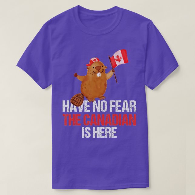 Proud Canadian Made in Canada Maple Leaf Flag Beav T-Shirt (Design vorne)
