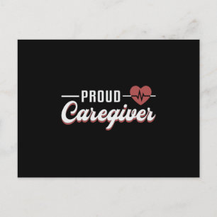 Proud Caregiver Nursing Care Job Funny Postkarte