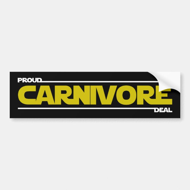 Proud Carnivore. Deal. Autoaufkleber (Vorne)