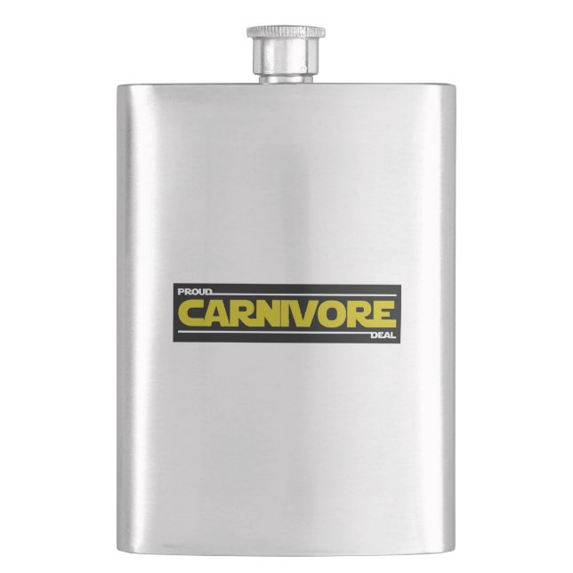 Proud Carnivore. Deal. Flachmann (Vorderseite)