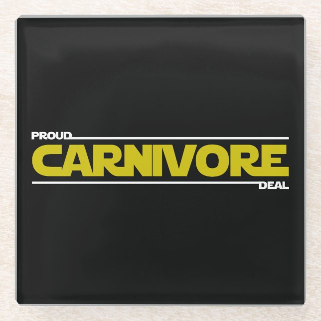 Proud Carnivore. Deal. Glasuntersetzer (Vorderseite)