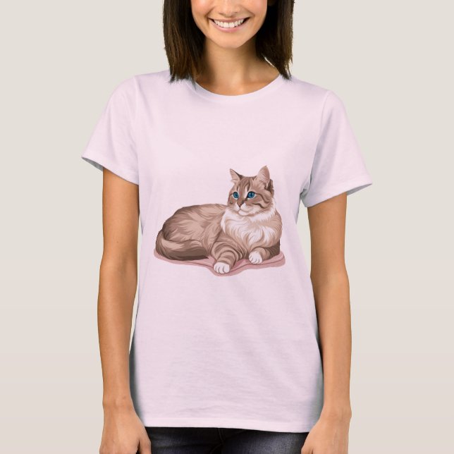 Proud Cat Eigner - Cat Lovers T-Shirt (Vorderseite)