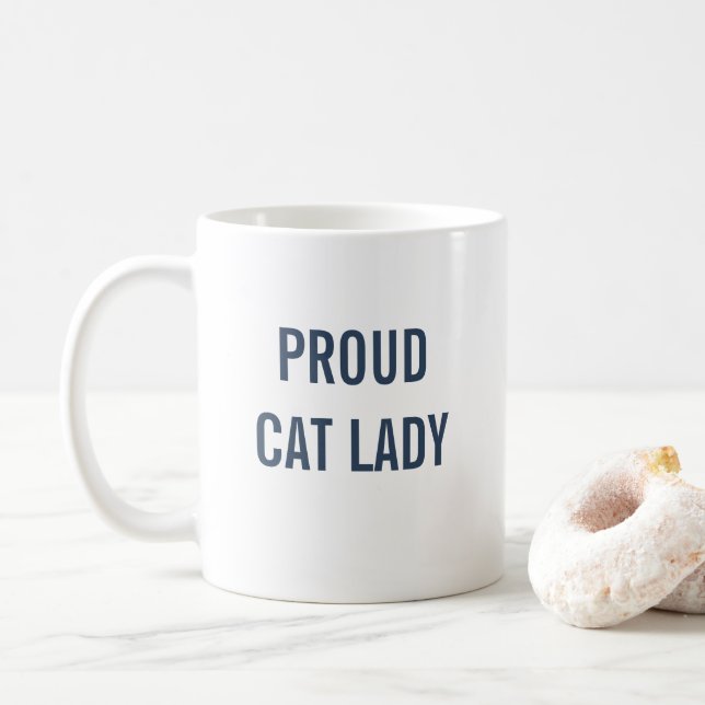 Proud Cat Lady Blue Cat Kaffeetasse (Mit Donut)