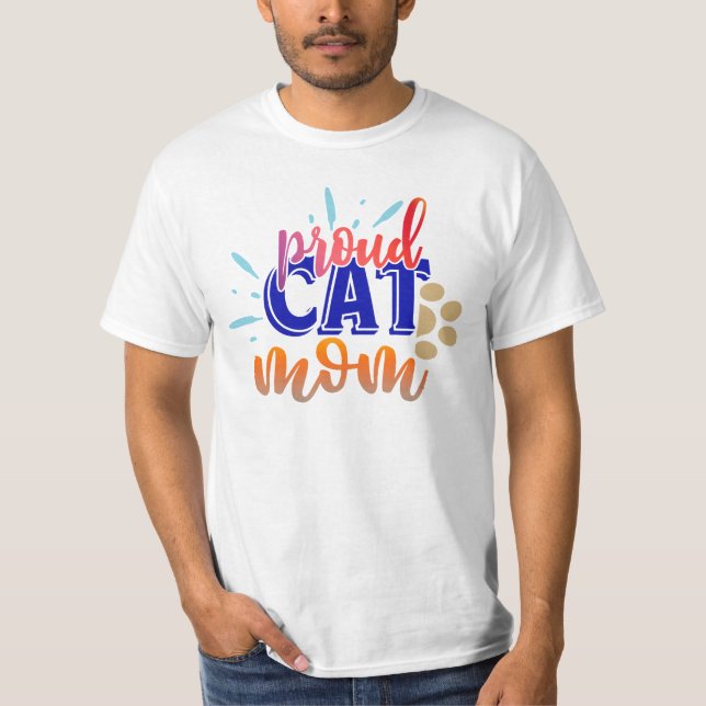Proud Cat Mama T-Shirt (Vorderseite)