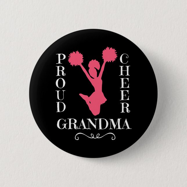 Proud Cheer Grandma Button (Vorderseite)